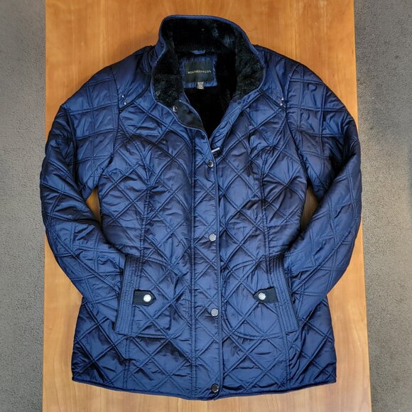 Weatherproof Women's Quilted Navy Jacket - S - Picture 6 of 12